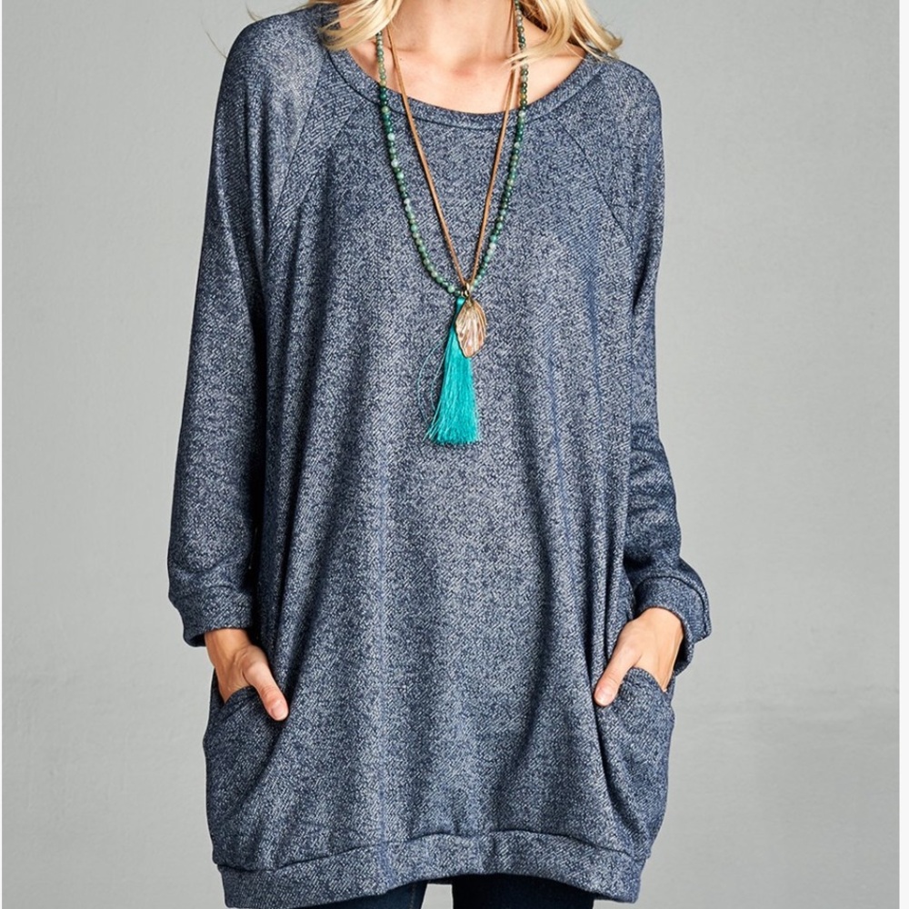 Oversized Side Pocket Tunic